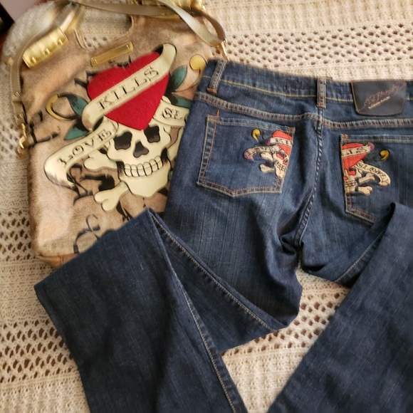 Ed Hardy Denim - NWOT💞ED HARDY SLIM BOOT CUT JEANS+FREE EH TOTE💞